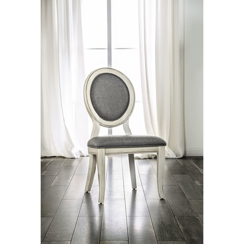 Ensemble de 2 chaises d'appoint Transition, Gris, Blanc antique
