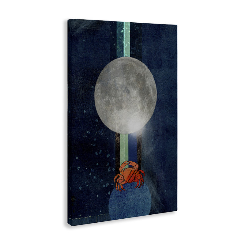 Art mural sur toile crabe surréel par Lindsey Newman, H 30 po x l 20 po