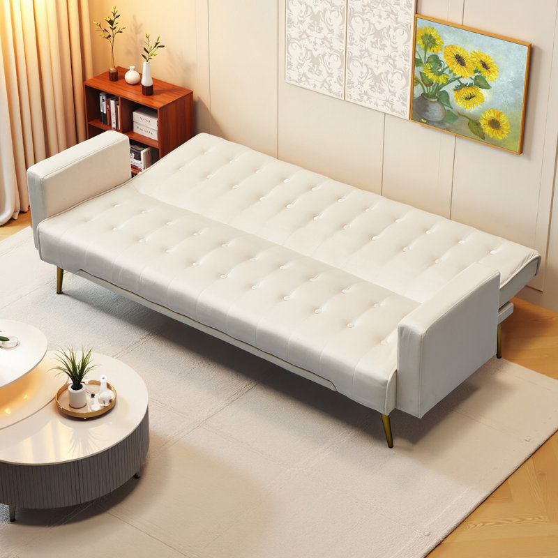 Canapé-lit convertible Modern, Velours beige