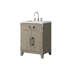 Meuble-lavabo simple en chêne gris 24 po X P 18 po D, dessus en acrylique et robinet-117980365