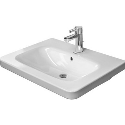 DuraStyle Ceramic 25.625" Wall Mount Bathroom Sink with Overflow