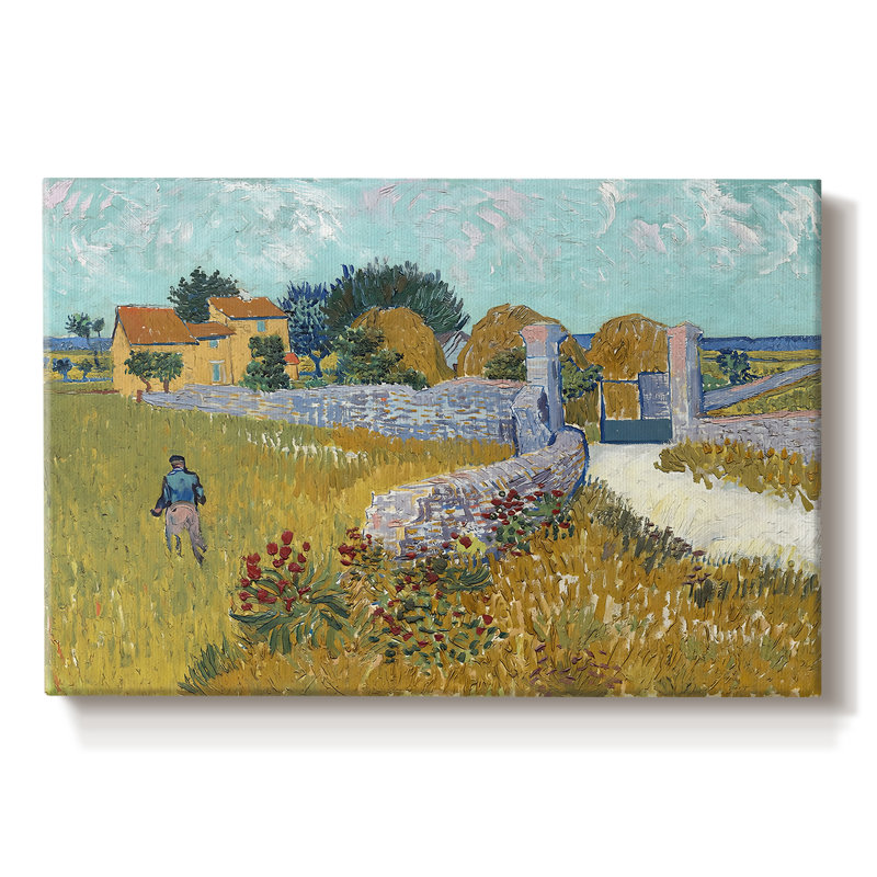 Ferme en Provence-Vincent van Gogh-Toile tendue avec châssis-1888, 8 x 12