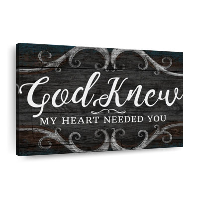 God Knew Couples, citation sur toile