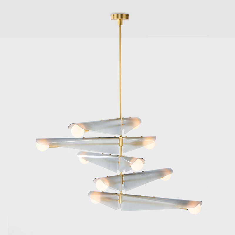 Sycamore Chandelier, Dawn Gray, 10 Lights, 30.5" H x 55.13" W x 55.13" D