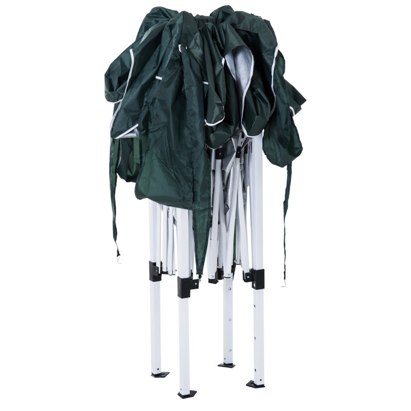 3m x 3m Steel Pop-Up Gazebo, Green