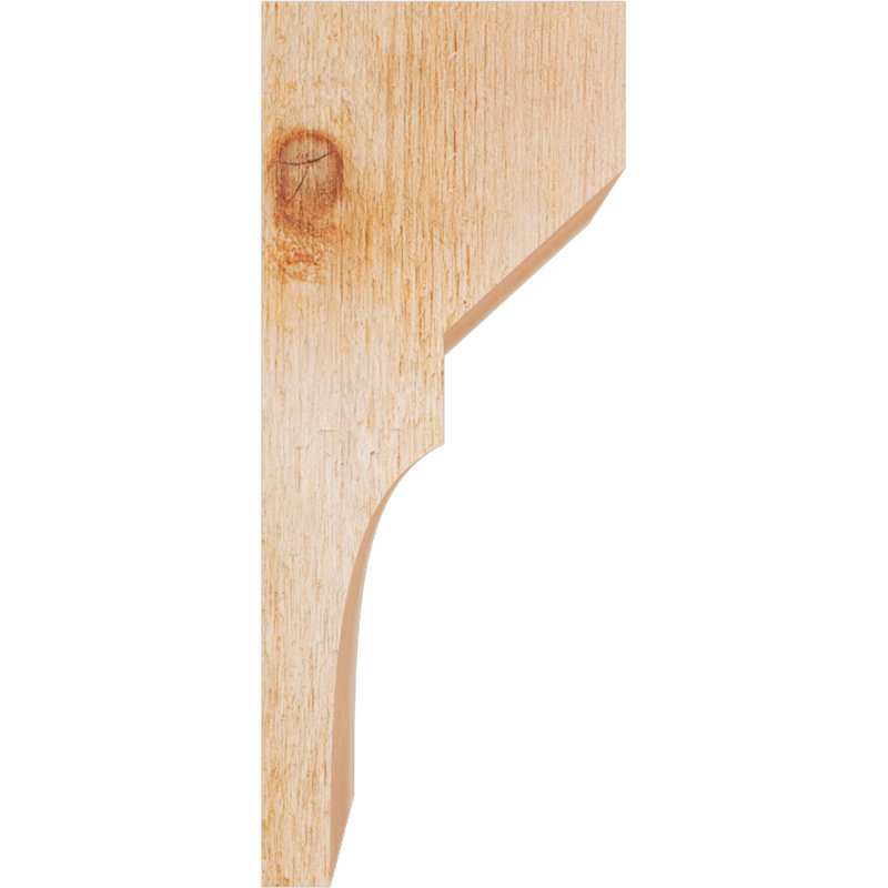 Monterey Corbel, 14" H x 4" W x 6" D, Western Red Cedar, Rough Sawn