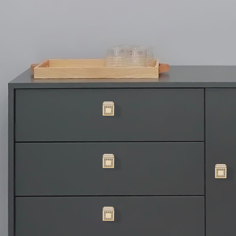 4Pcs Poignées de meuble carrées