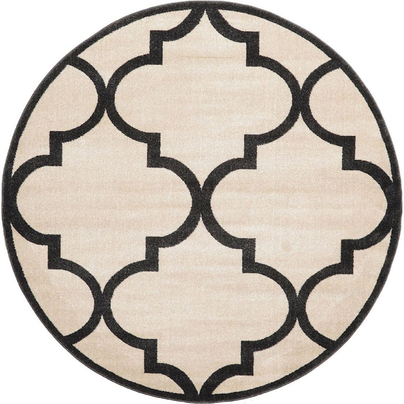 Molly Geometric Indoor Rug, Round 3'3"