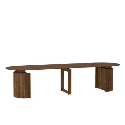 Extendable Foldable Dining Room Table for 1-10 People, Wood Multifunctional Rectangle Expandable Console Kitchen Living Meeting Room Furniture,