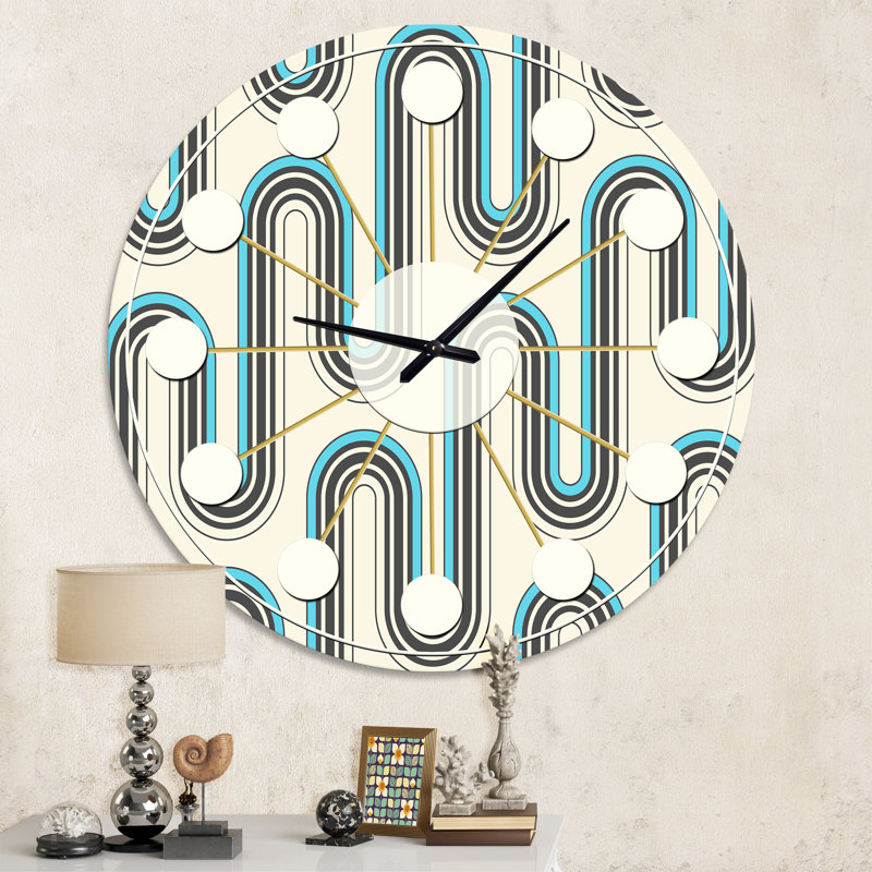 Horloge murale rétro Mid-Century, Moyenne