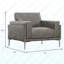 Chaise en cuir gris anthracite