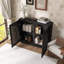 Mid Century Modern Sideboard With Slatted Doors-1173215791