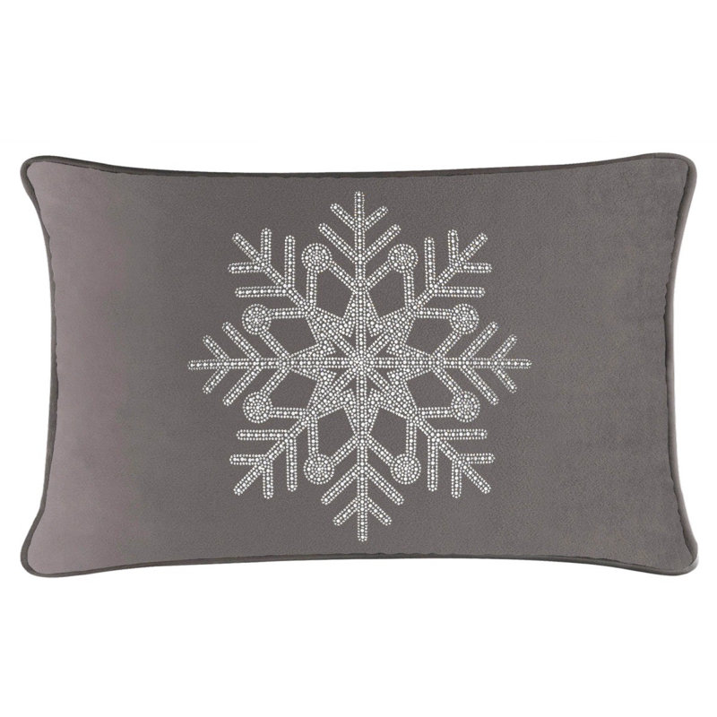 Coussin Sparkles Home | Strass et fausses perles | Rembourrage en plumes | Couleurs personnalisables, Velours gris anthracite