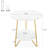 18.7” Round Faux Marble End Table, 2-Tier Round Side Table