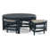 Table basse en rotin avec bancs Raffles