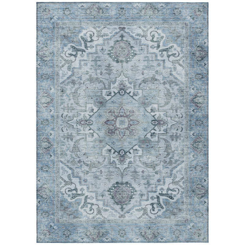 Machine Washable Indoor/Outdoor Oden ACN2164 Global Rug, Rectangle 9' x 12'