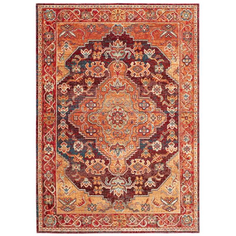 Tapis rubis/doré Lavine, Rectangle 10 pi x 14 pi