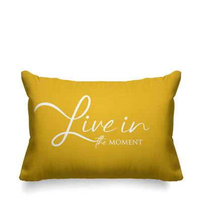 Housse et insert de coussin rectangulaire extérieur Aspire Live in the Moment