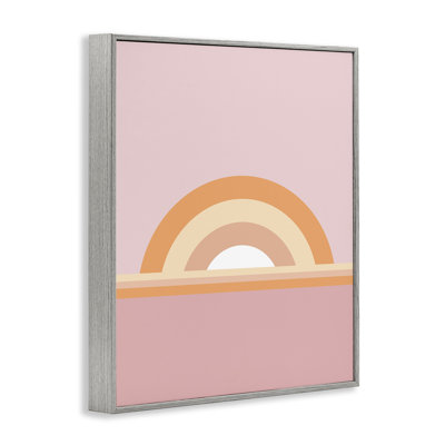Mauve & Orange Rainbow  Framed Giclee Art by Dominique Vari bk-068