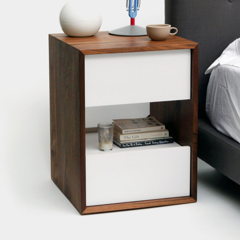 THN 18'' W Wood Nightstand, White