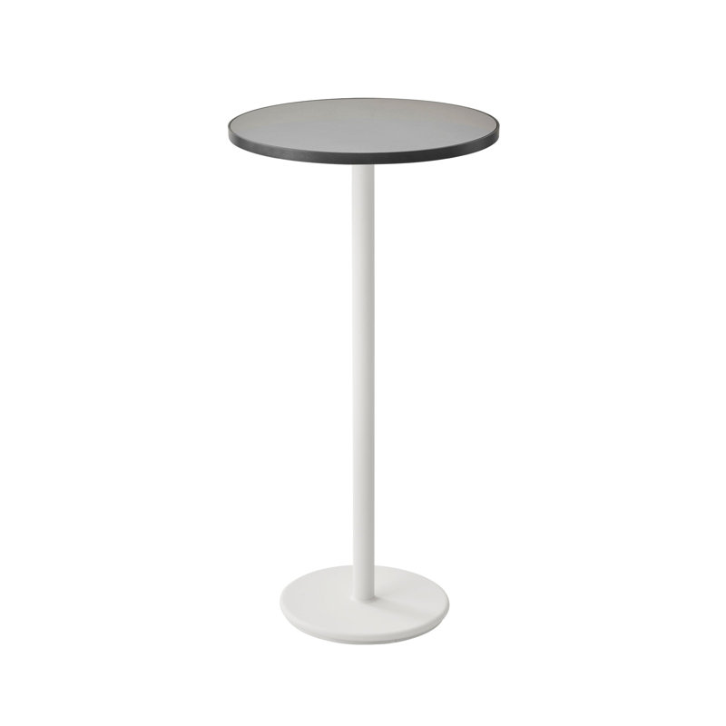 Go Outdoor Round Bar Table, Lava Gray, 23.7" W x 23.7" L x 40.8" H, Lava Gray