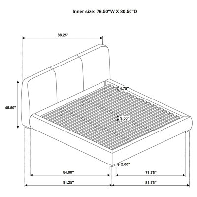 Lit plateforme tapissier