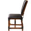 Chaise rembourrée sophistiquée en similicuir avec structure en bois massif et siège