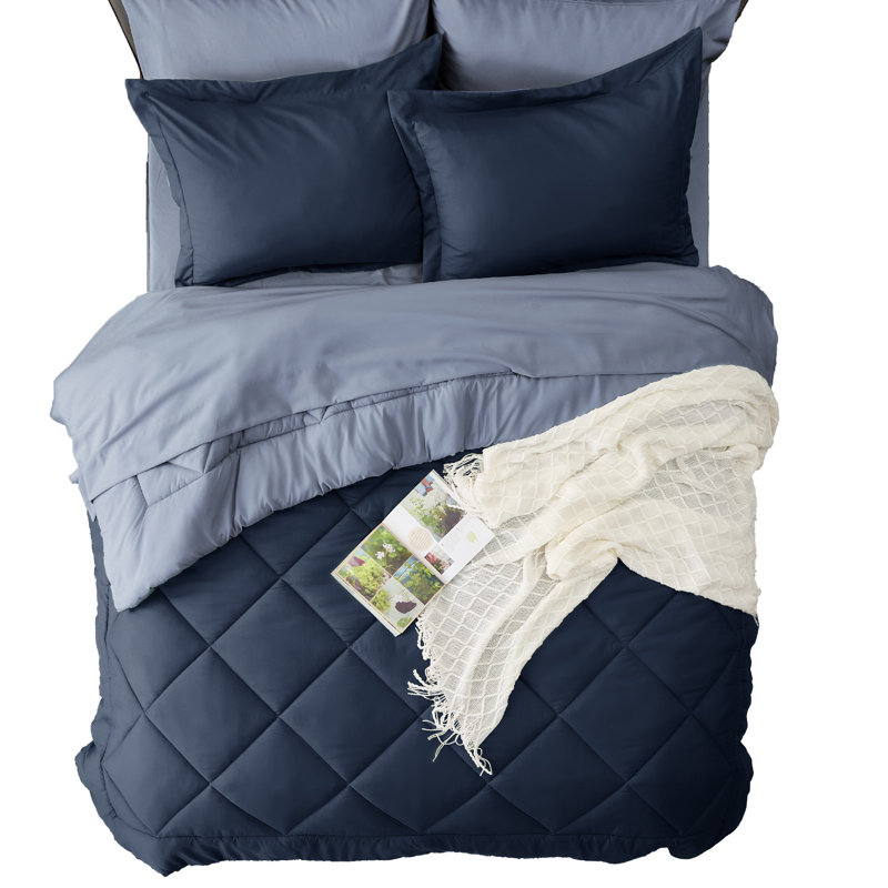 Best Seller Bedsure Comforter Set Reversible Bedding for All Seasons-89GSM, Full Comforter + 4 Additional Pieces