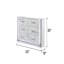 Dresser Marble Patterned Drawer Fronts With Sleek White Finish, Metallic Handle  And Six Spacious Drawers