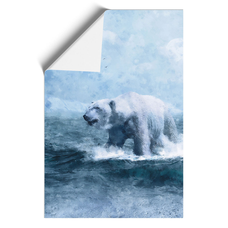 A Polar Bear Painting - Frameless Print, 59cm H x 42cm W x 0.1cm D