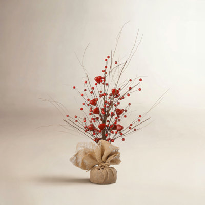Valentine's Berry Heart Tabletop Tree