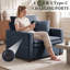 Fauteuil d'appoint convertible 3 en 1, fauteuil-lit multifonctionnel pour petits espaces-130168107