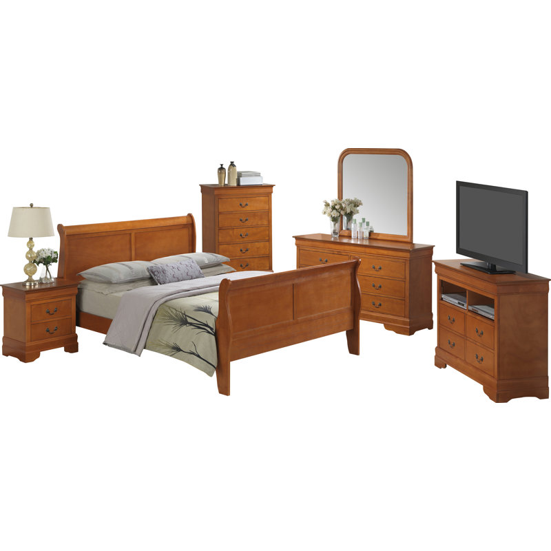 Commode double à 6 tiroirs de 60 po de largeur Citronelle, Chêne clair