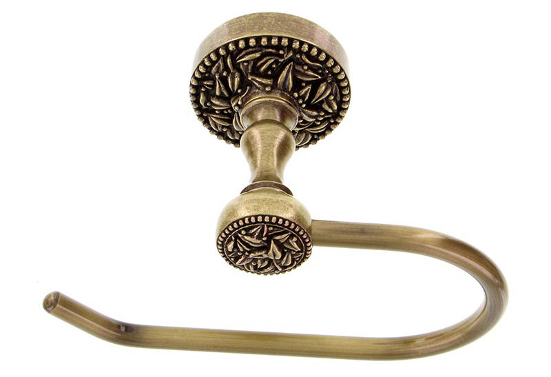 San Michele Wall Mount Toilet Paper Holder, Antique Brass