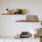 Acacia Wood Floating Shelves - Rustic Wall Storage with Mounting Brackets (Set of 2)-1838313561-1838313563