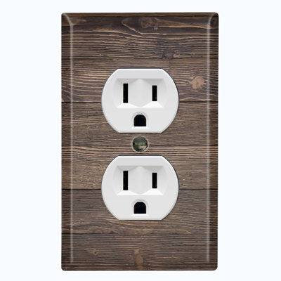 Brown Fence Nature Themed 1 - Gang Wall Plate