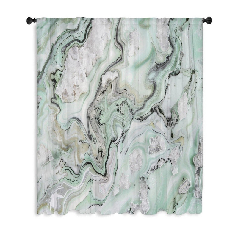 Rideau transparent en polyester Melchior, L 50 po x L 84 po