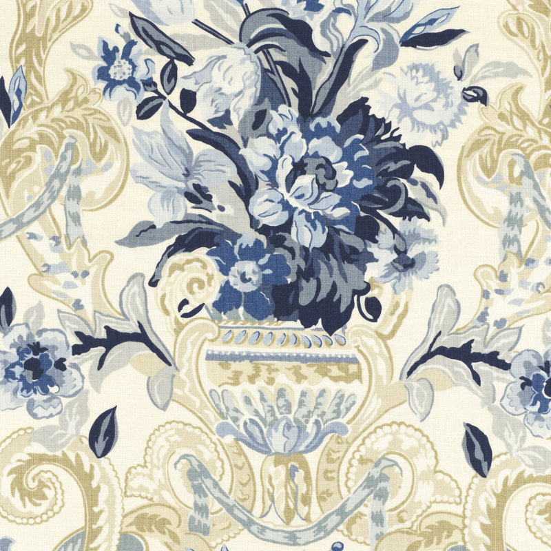 Tissu vase Aylesbury, Bleu faïence