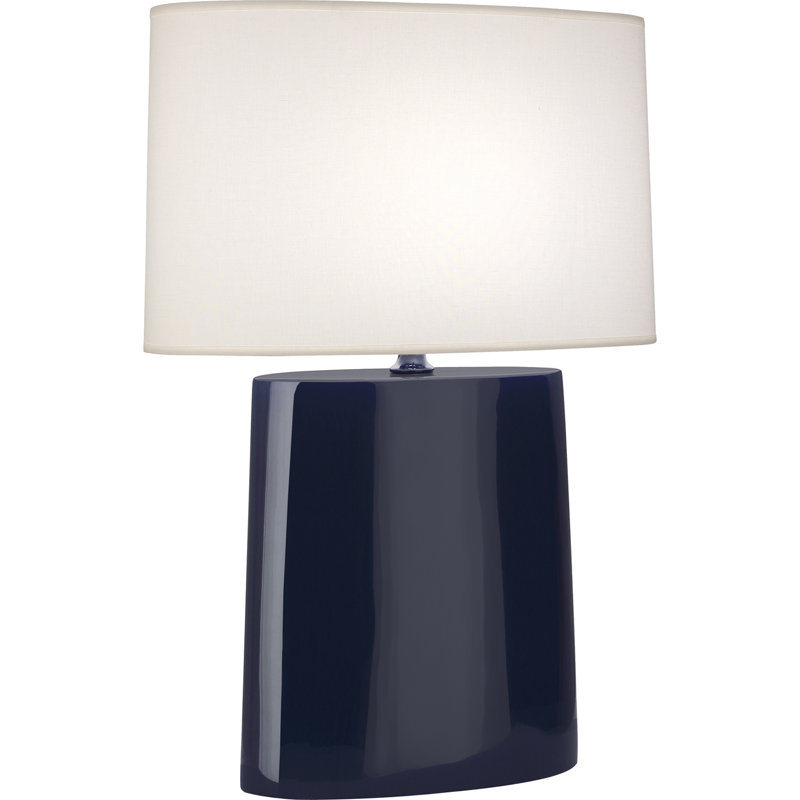 Victor Ceramic Table Lamp, Midnight Blue