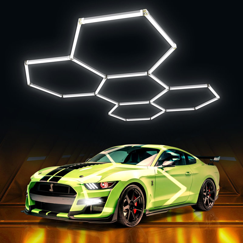 25 lumières de garage hexagonales à DEL