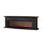 Meuble télé avec cheminée en chêne français rétro et luxueux, console décorative blanche / noire-128936999-128937000