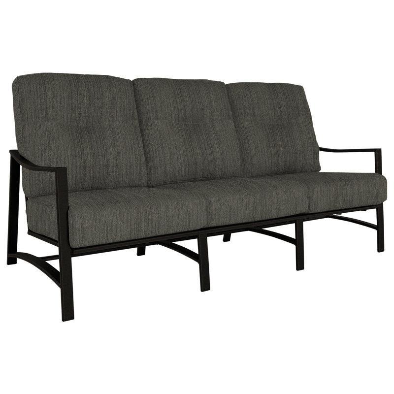 Avana Outdoor 3 - Seat Patio Sofa, Alcazar Redwood, Carbon Black