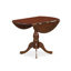 Natural Oak Finish Solid Wood Top - Round Dining Room Set with Dropleaf-106914644-109975816