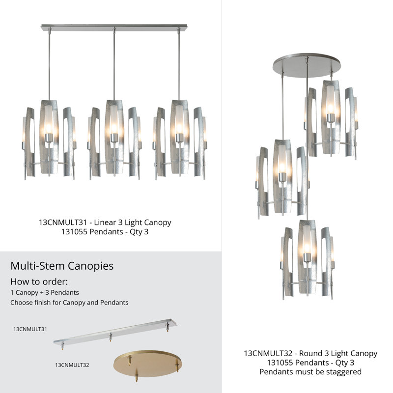 3-Light Linear Canopy, Sterling