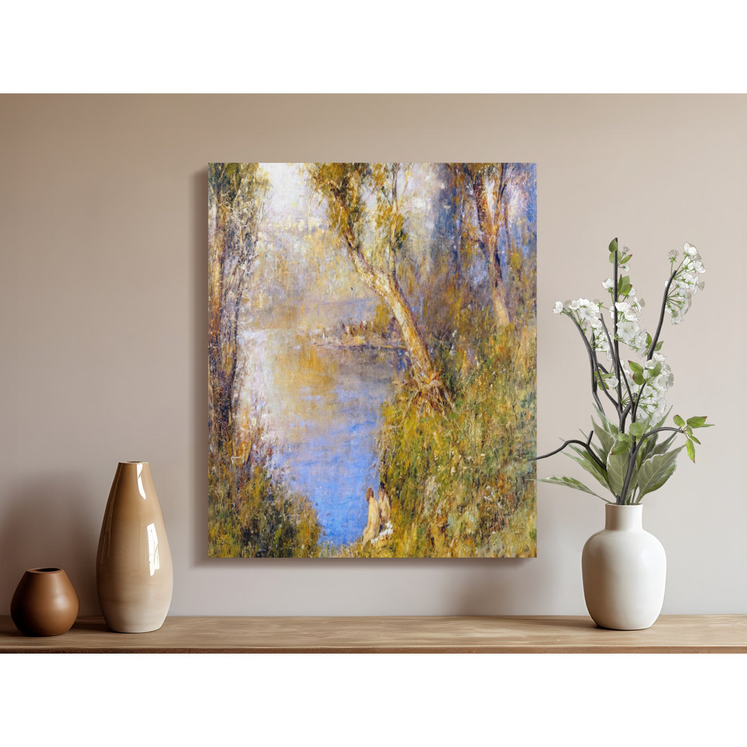 Impressionist River Landscape Canvas Print