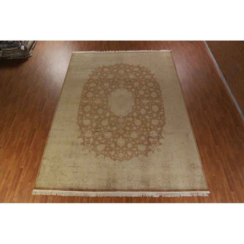 Tapis traditionnel en laine à teinture végétale 11 x 16