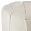 Fauteuil d'appoint pivotant arqué en polyester crème