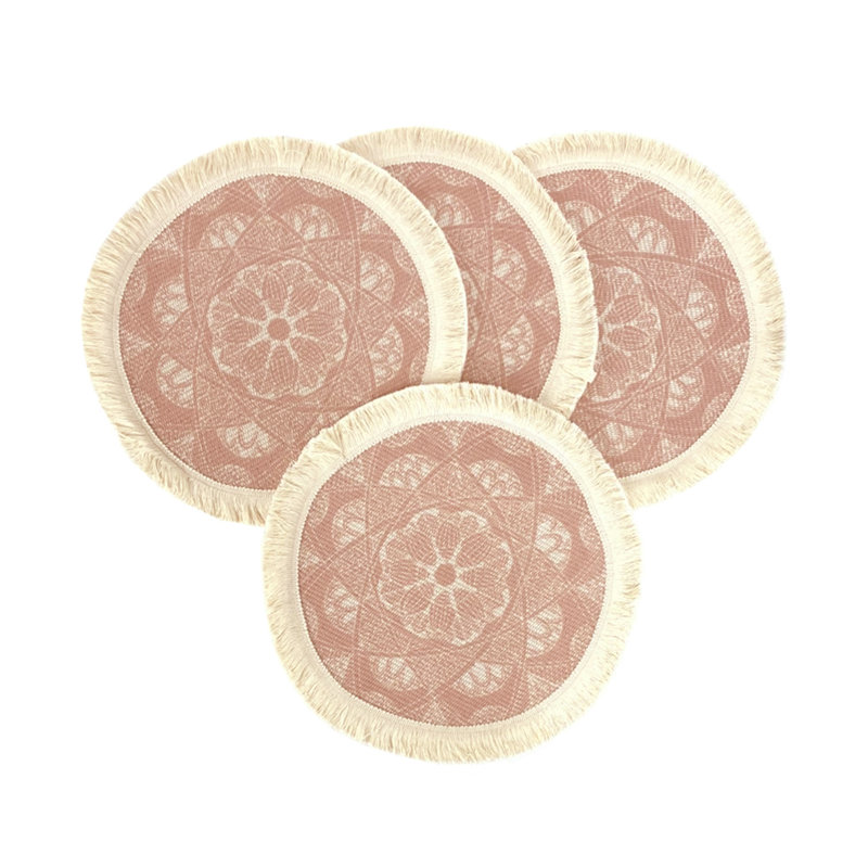 Ensemble de napperons en coton 4 pièces Griess, Jaune