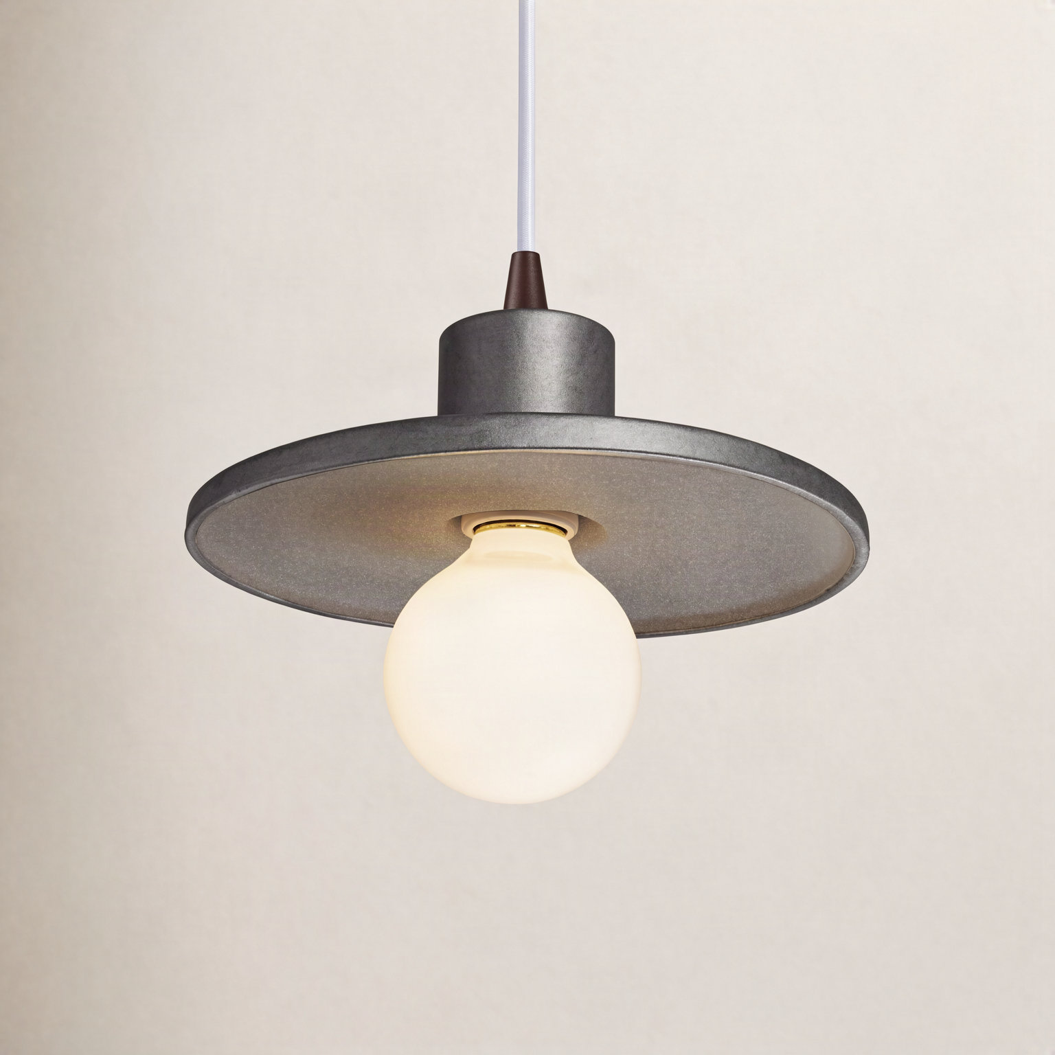 Leni Ceramic Dimmable Pendant, Antique Silver, Dark Bronze
