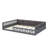 Upholstered Platform Bed Frame with Safety Guardrail-128932949
